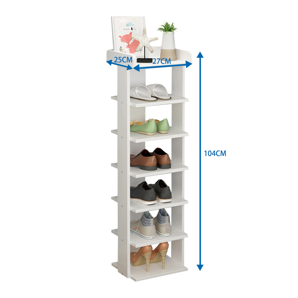 7 Tiers Storage Shelf Wooden Shoe Rack Organize - Daily Deals