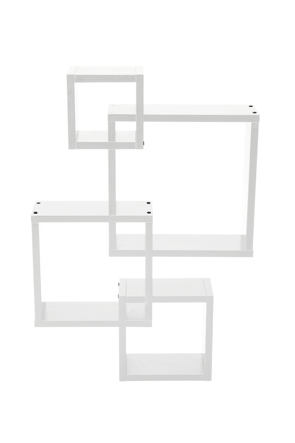 White Wooden Irregular Cube Floating Shelf Decoration White - Daily Deals