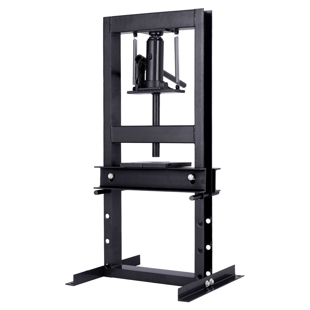 6 Ton Hydraulic H-Frame Shop Press Adjustable Working Table-Black - Daily Deals