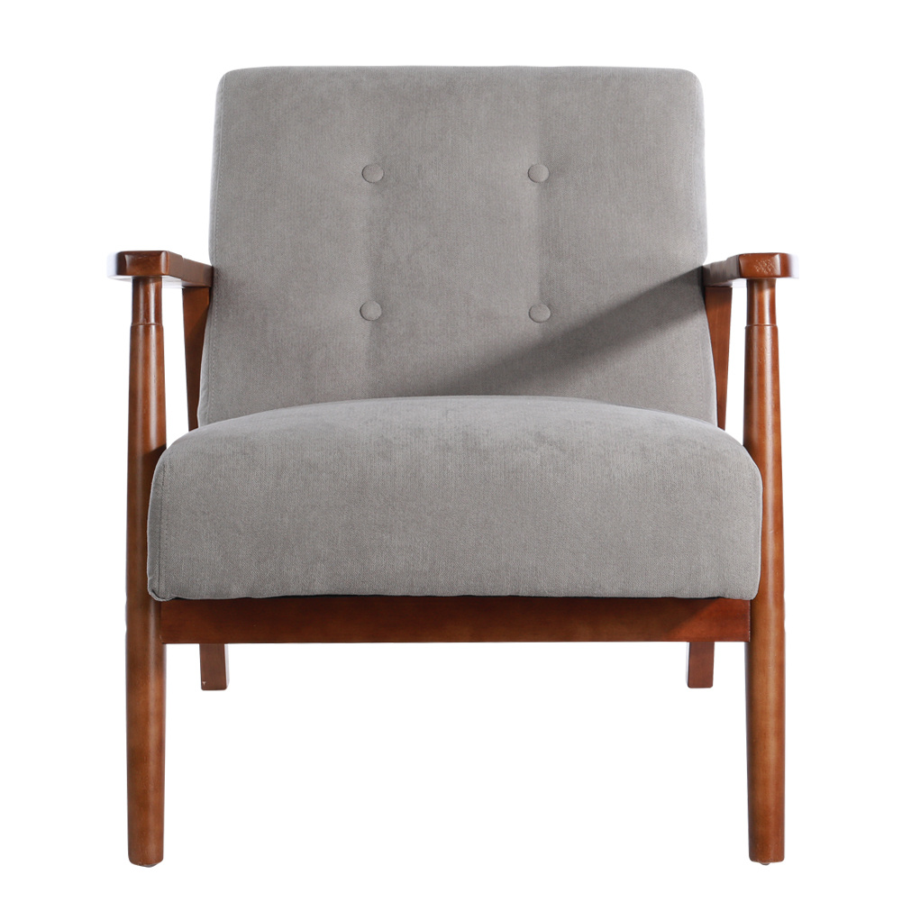 Accent Chair Wood Frame Padded Sofa Armchair - Daily Deals