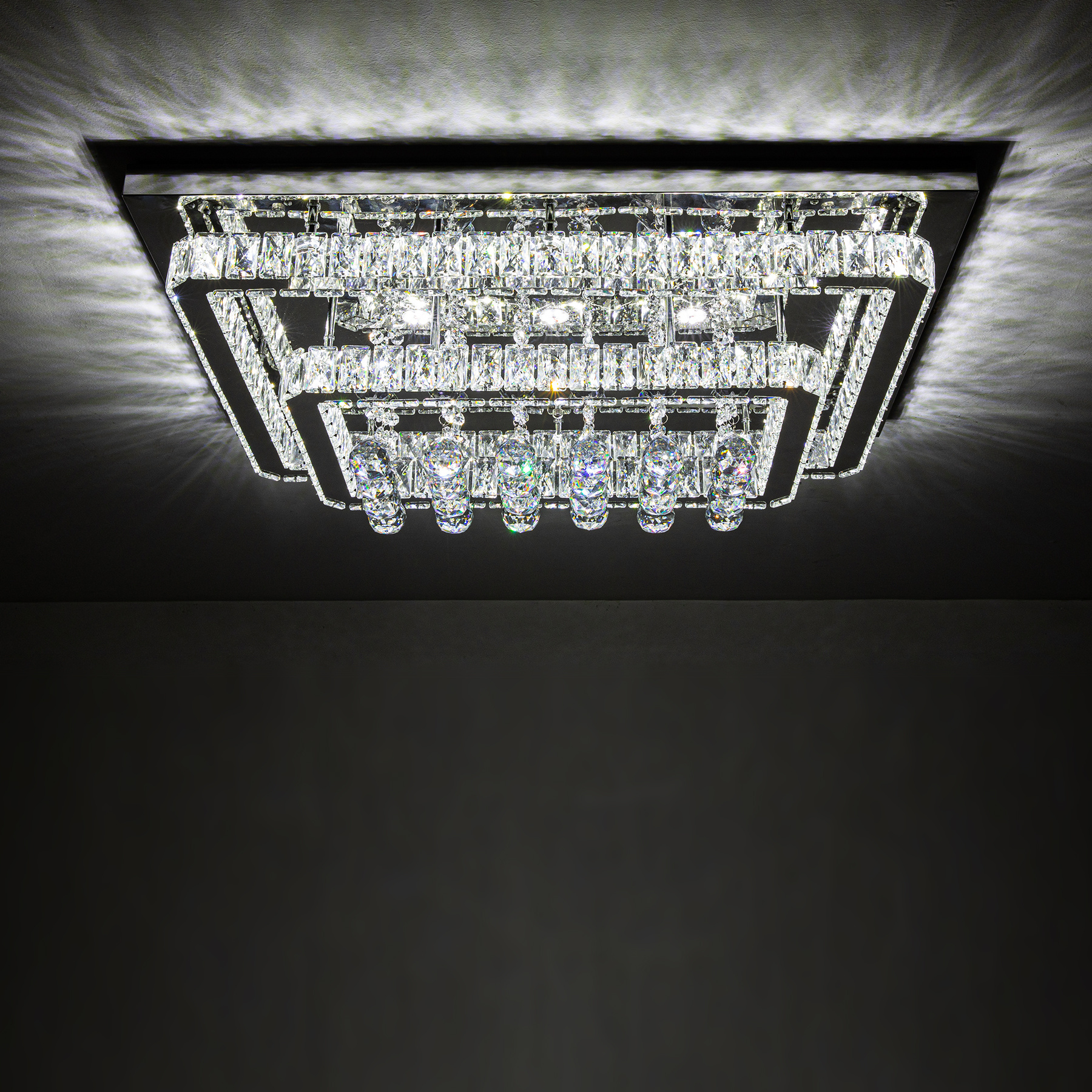 Rectangular Crystal LED Ceiling Light