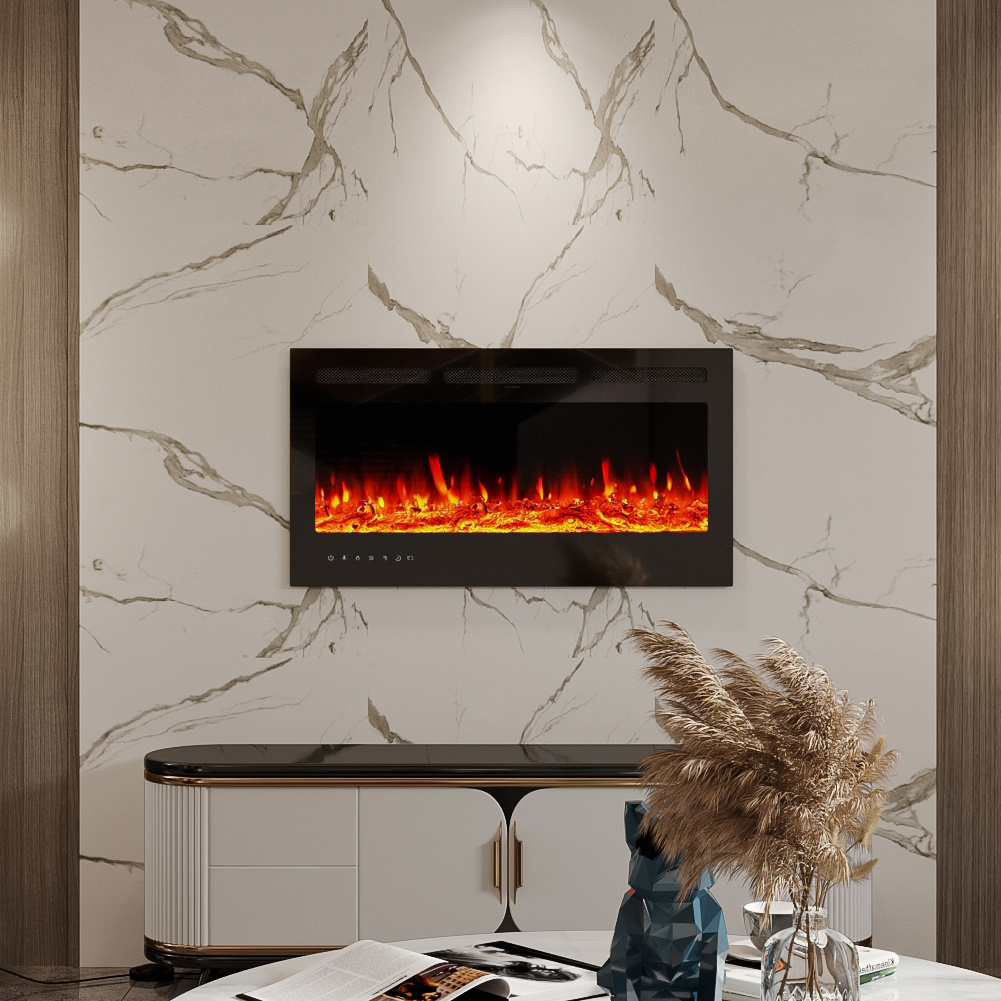 Electric Fireplace - Recessed/Wall Mount - 102cm W - Daily Deals