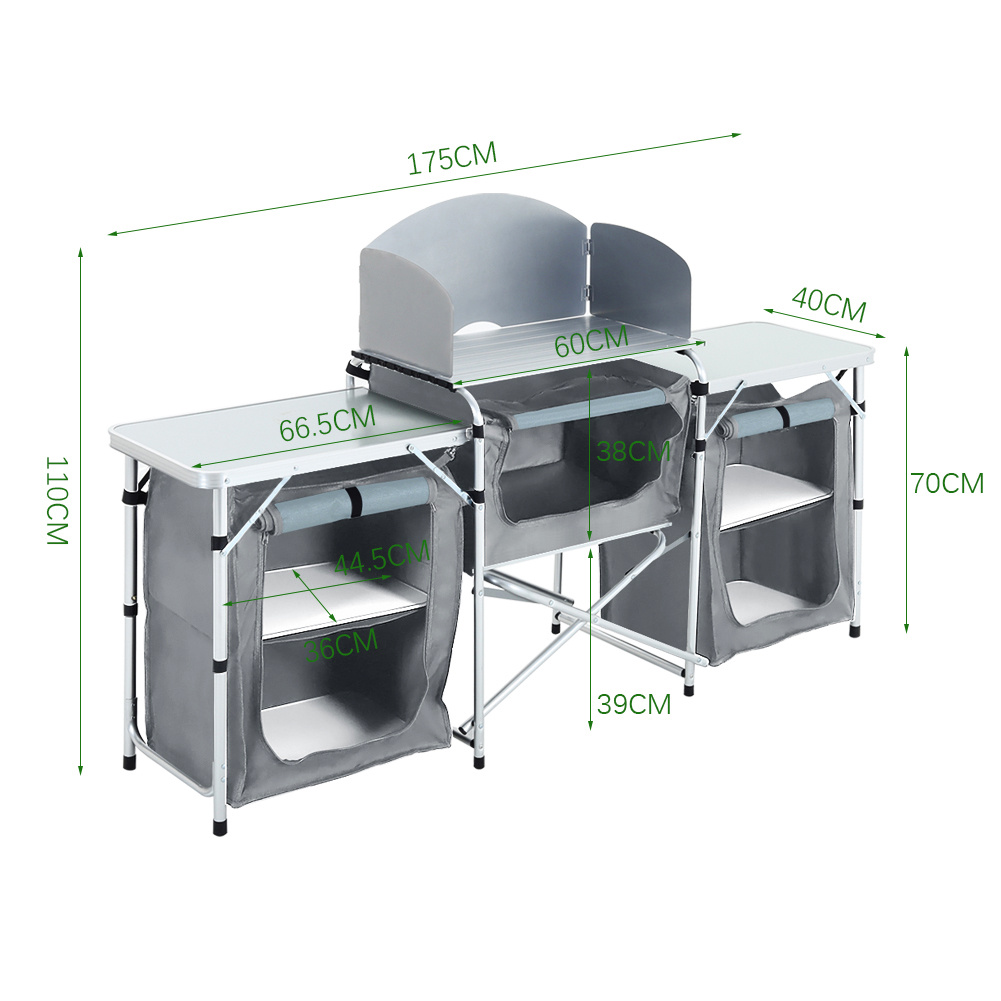 Camping Kitchen Stand Unit Storage Portable Outdoor - Daily Deals