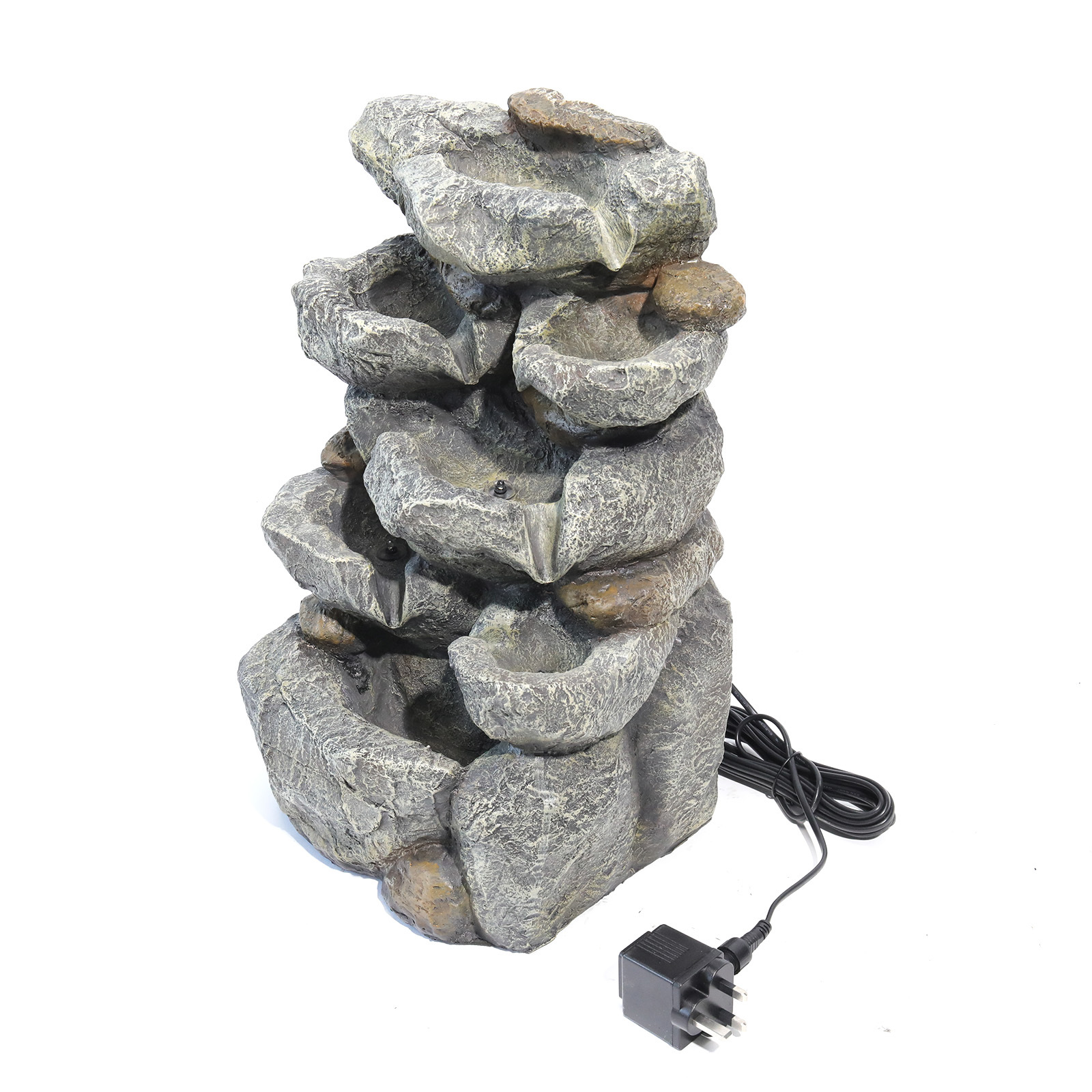 49CM Height Garden Cascading Waterfall Tiered Water Fountain Pump - Daily Deals