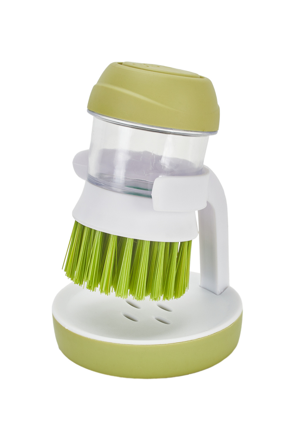 Dish Pot Brush with Soap Dispenser,Green - Daily Deals