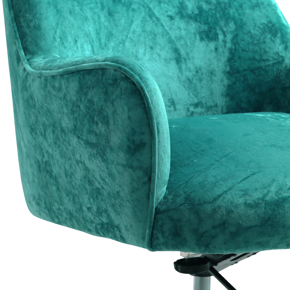 Velvet Light Green Swivel Office Chair with Wheels - Daily Deals
