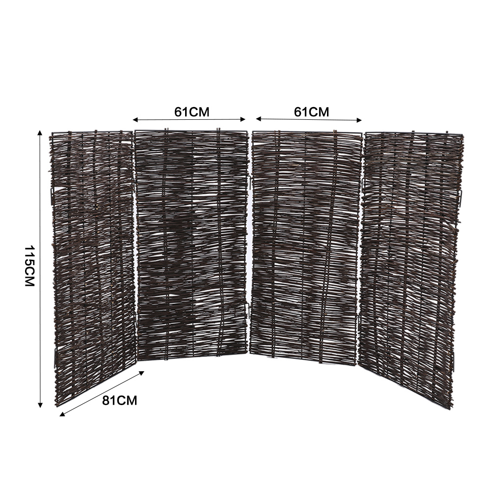 Outdoor Trash Can Fence Wicker Privacy Fence