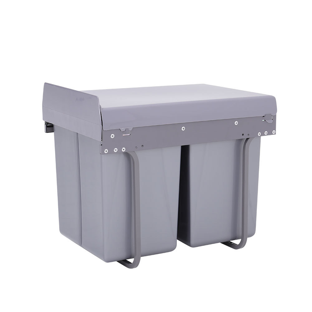 Double Waste Bin Pull-out Cabinet - 40L Capacity - Daily Deals