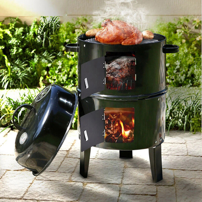 Outdoor BBQ Upright Charcoal Smoker Grill - Daily Deals