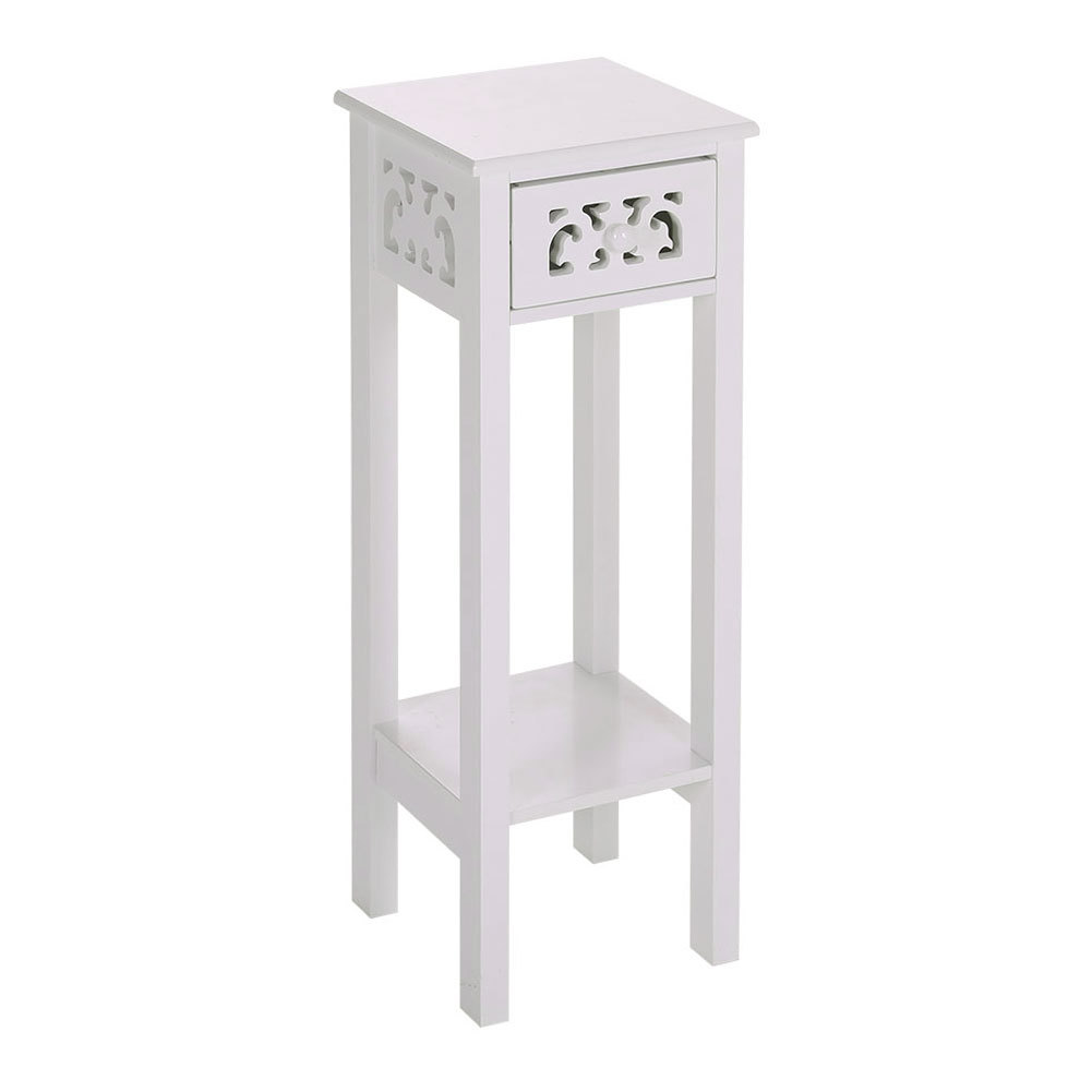 Telephone Table With Drawer Tall Slim Living Room End Table Corner Bedside Table - Daily Deals