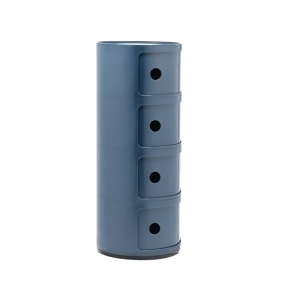 76cm Height Grey Cylindrical 4-Tier Plastic Storage Drawer Unit - Daily Deals