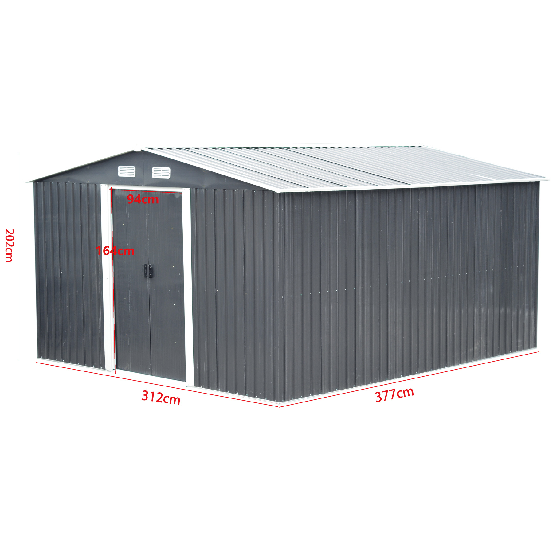 Large Peaked Metal Tool Shed - Daily Deals