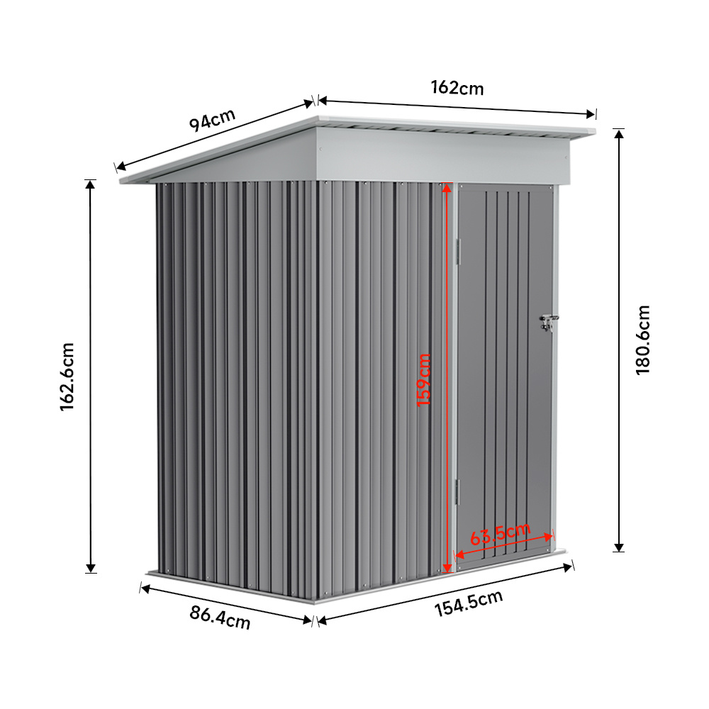 Oasis Outdoor Garden Metal Storage Shed with Lockable Door - Daily Deals