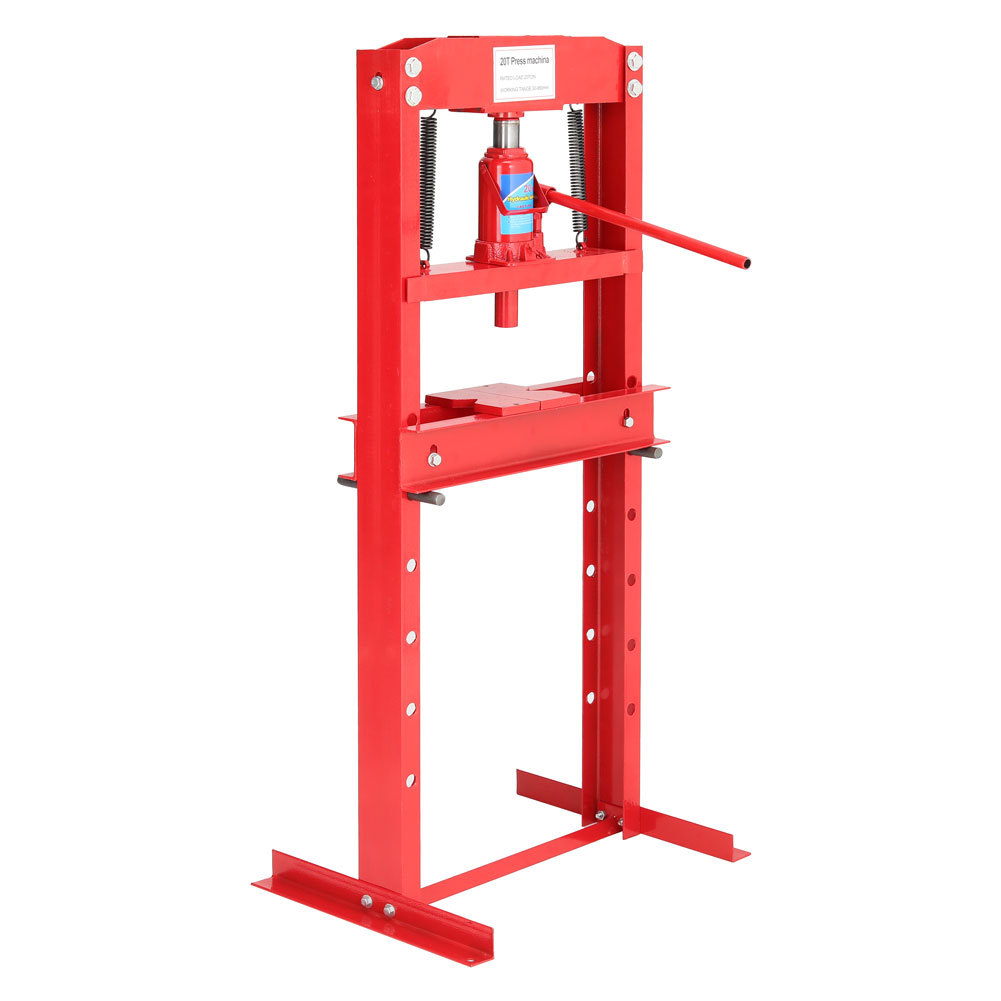 Red 20Ton Workshop Press Floor Standing Hydraulic H-Frame - Daily Deals