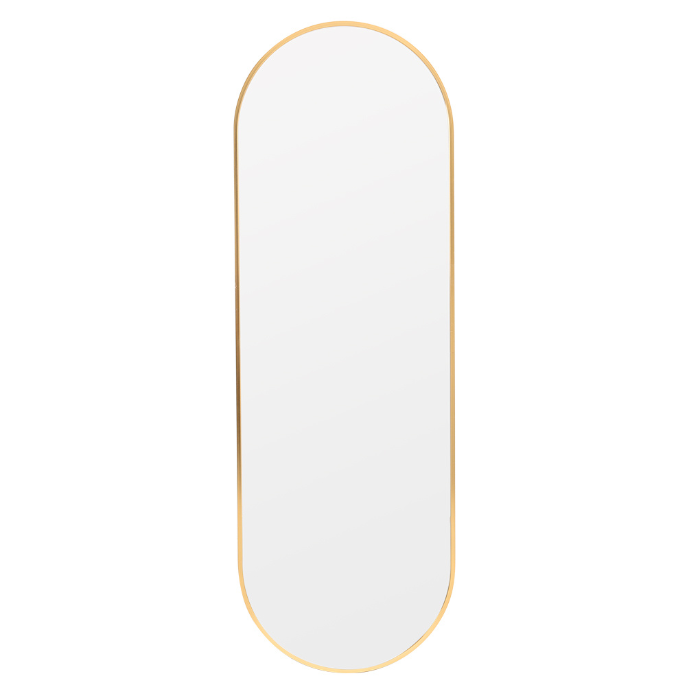 Sleek Contemporary Oval Metal Wall Mirror-150cm H - Daily Deals