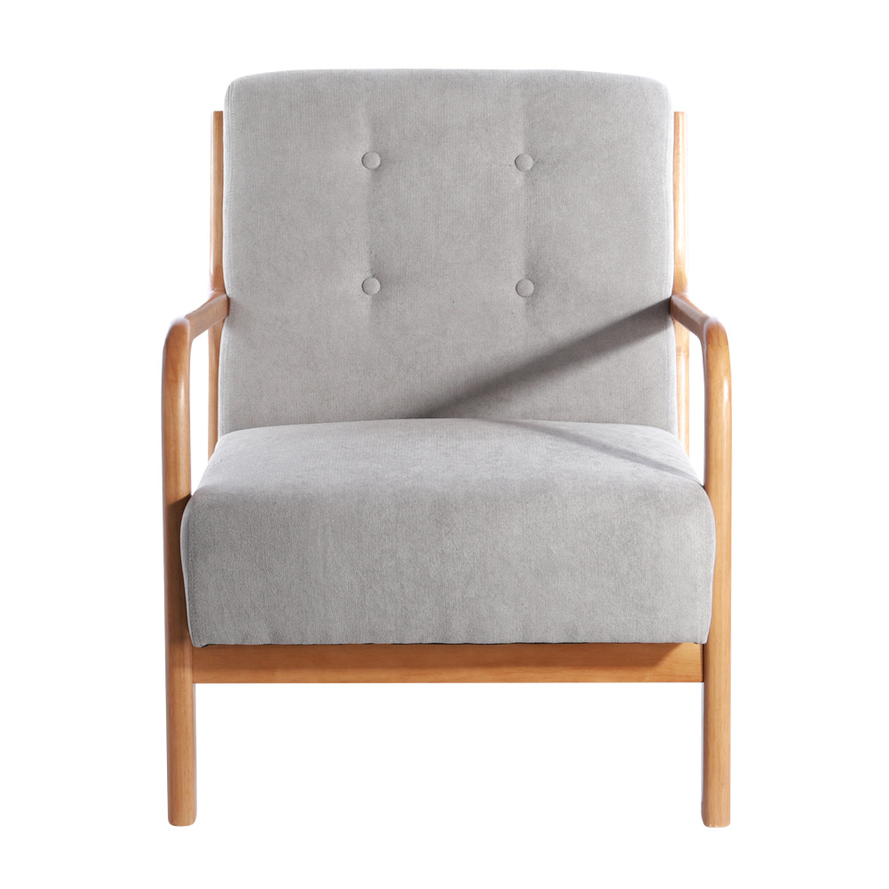 Wood Single Sofa Lounge Chair With Cushion - Daily Deals