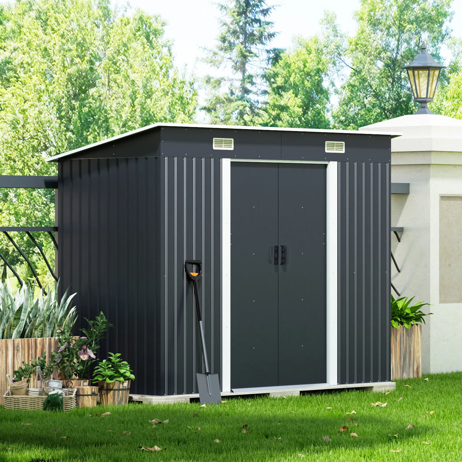 Compact Metal Storage Tool Shed for Garden Patio - Daily Deals