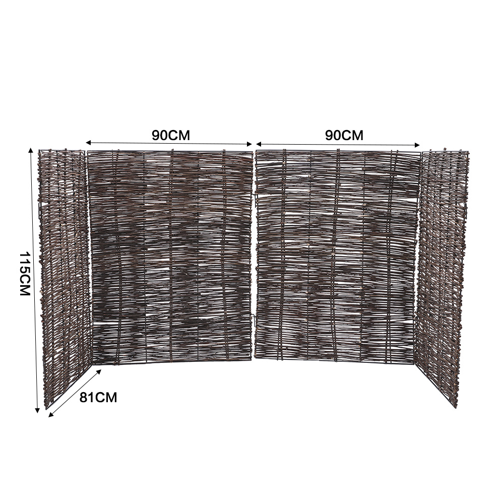 Garden Oasis Trash Can Fence Wicker Privacy Fence - Daily Deals
