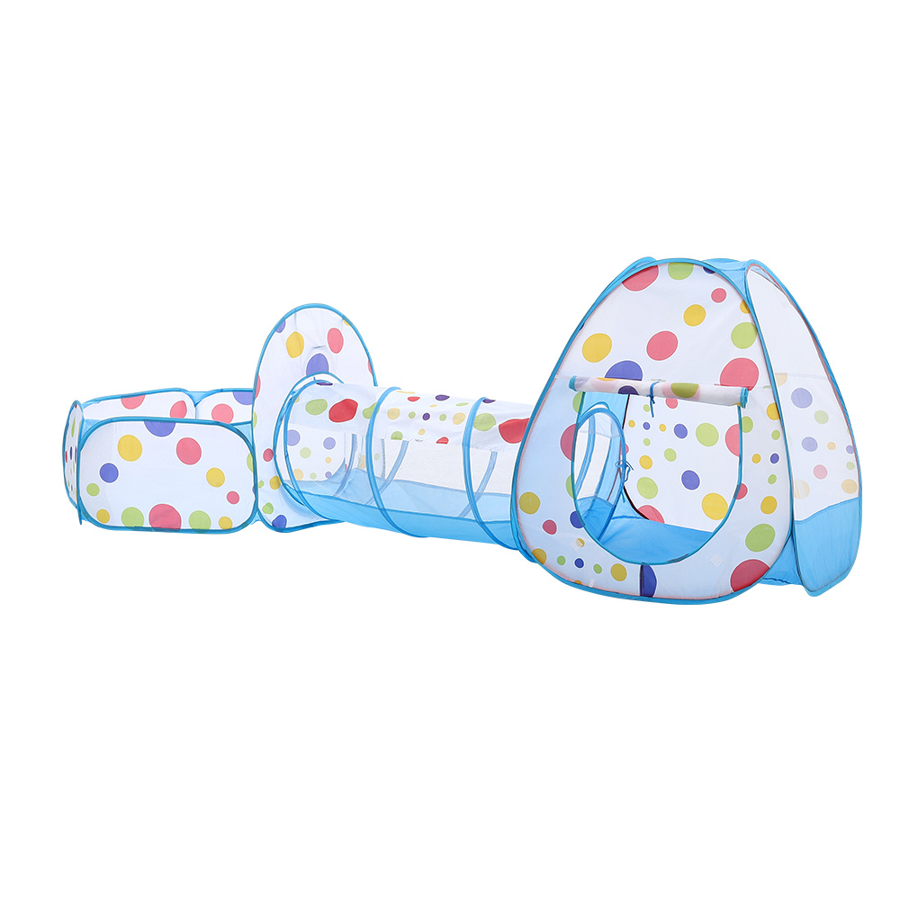 3-In-1 Play Tent Set For Kids Pop Up With Tunnel Ball Pit Playhouse - Daily Deals