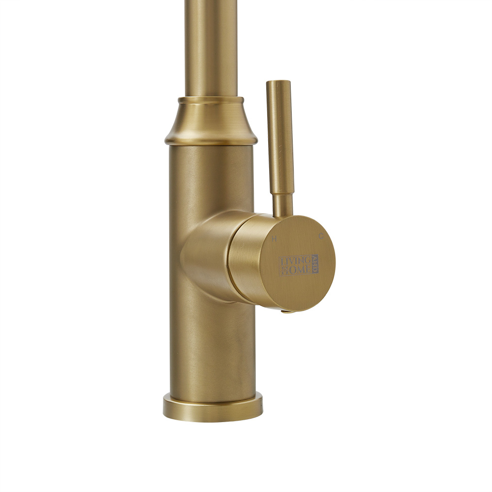 Modern Single Handle Kitchen Faucet with Spring Spout 53cm - Daily Deals