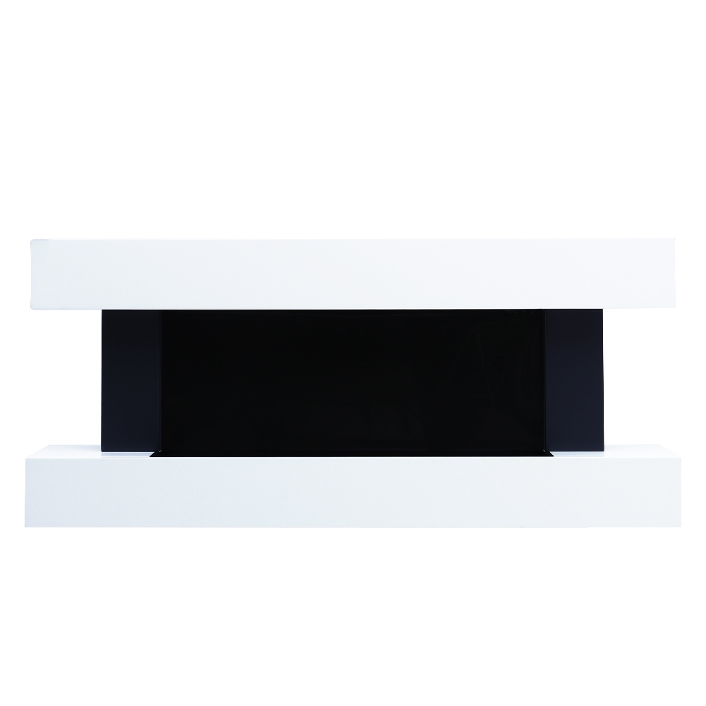 White Contemporary Wall Mounted Fireplace Mantel - Daily Deals