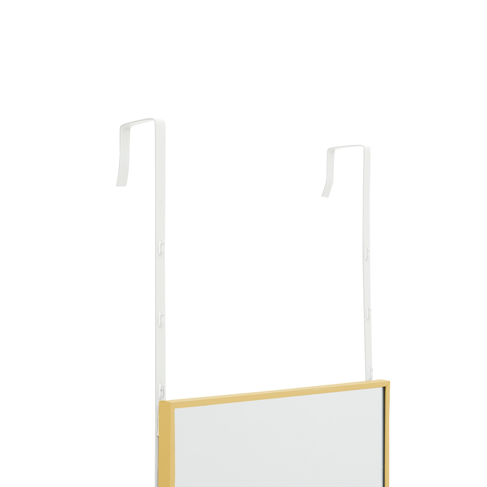 Over-the-Door Full Length Mirror with Sleek Gold Metal Frame - Daily Deals