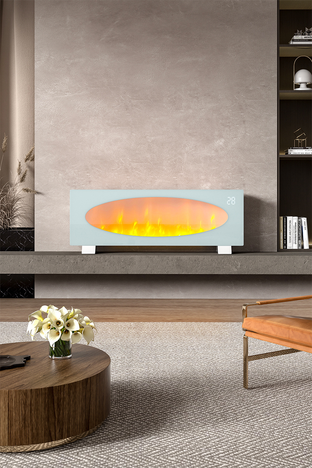 42-Inch Glass Freestanding Electric Fireplace - Daily Deals
