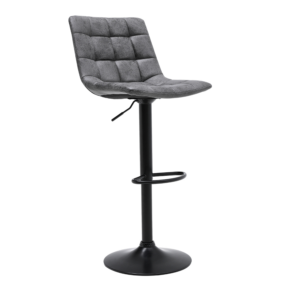Grey Upholstered Swivel Bar Stools - Daily Deals