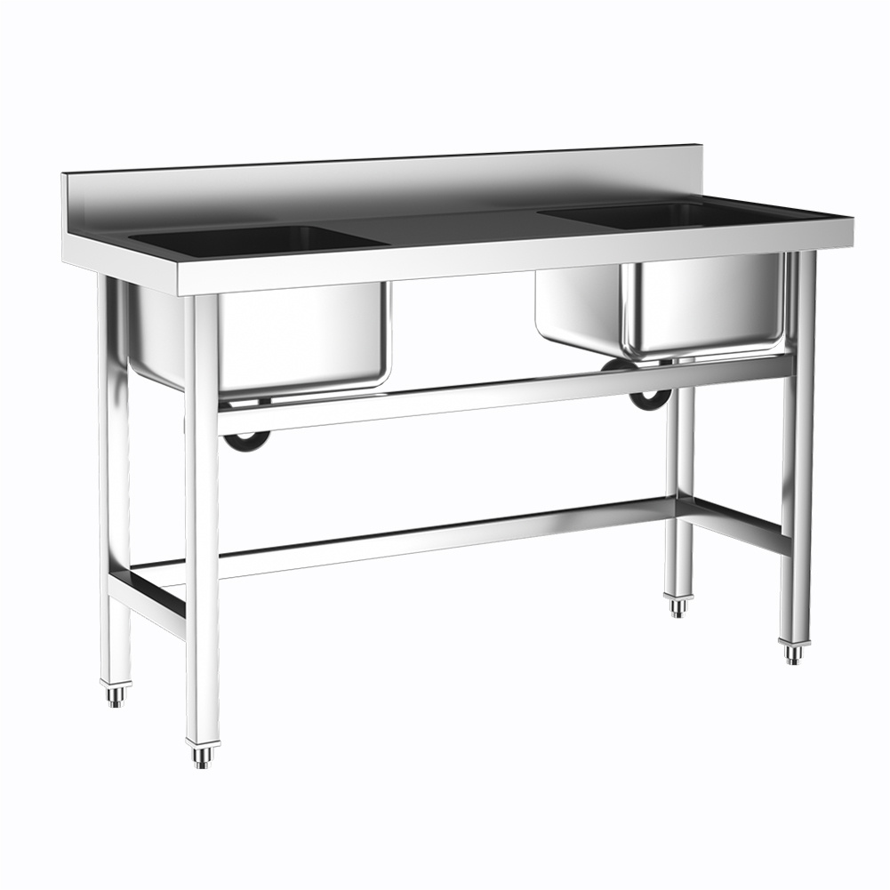 4ft Stainless Steel Kitchen Commercial 3-Compartment Sink - Daily Deals