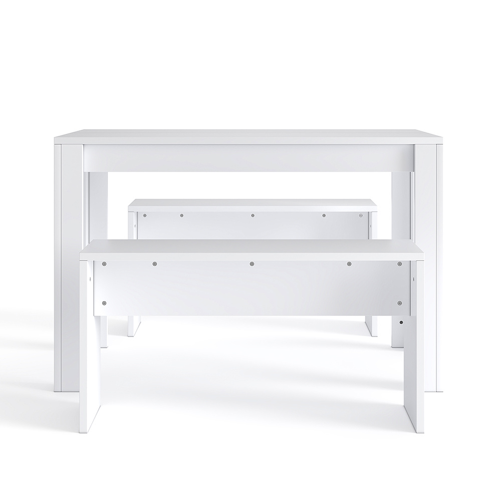 2 Benches Nesting Style Kitchen Coffee Set Space Saving - Daily Deals