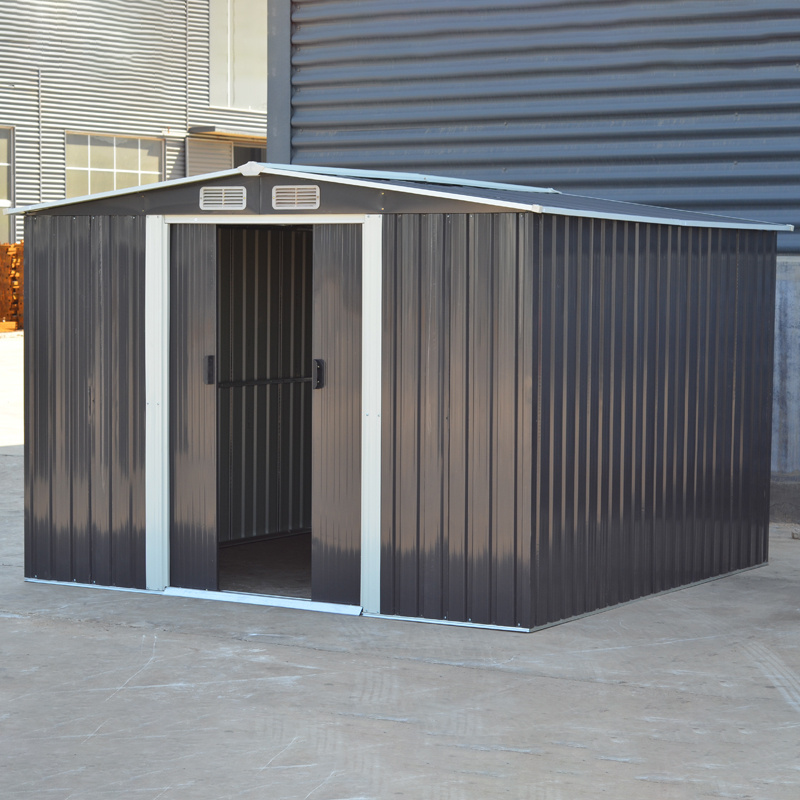 Black Large Metal Garden Tool Storage Shed - Daily Deals