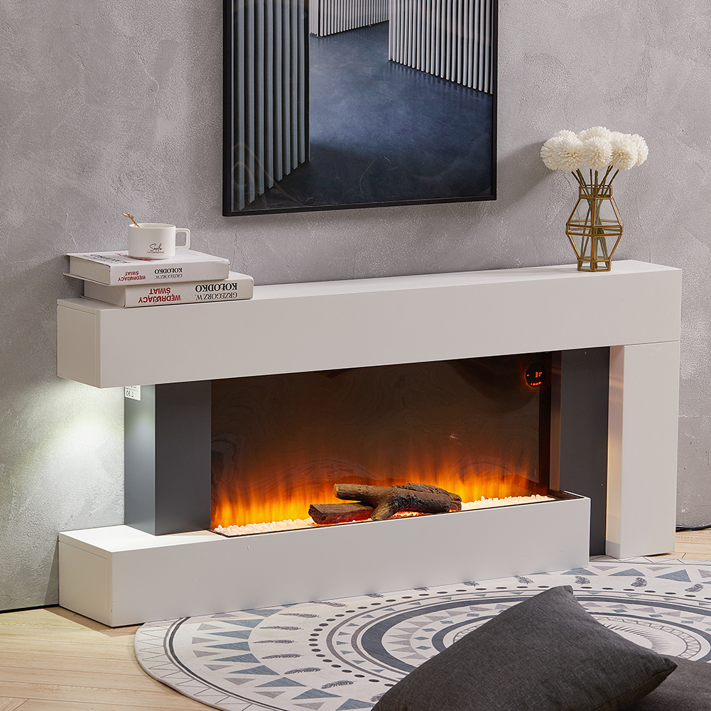 White Freestanding Electric Fireplace Mantel - Daily Deals