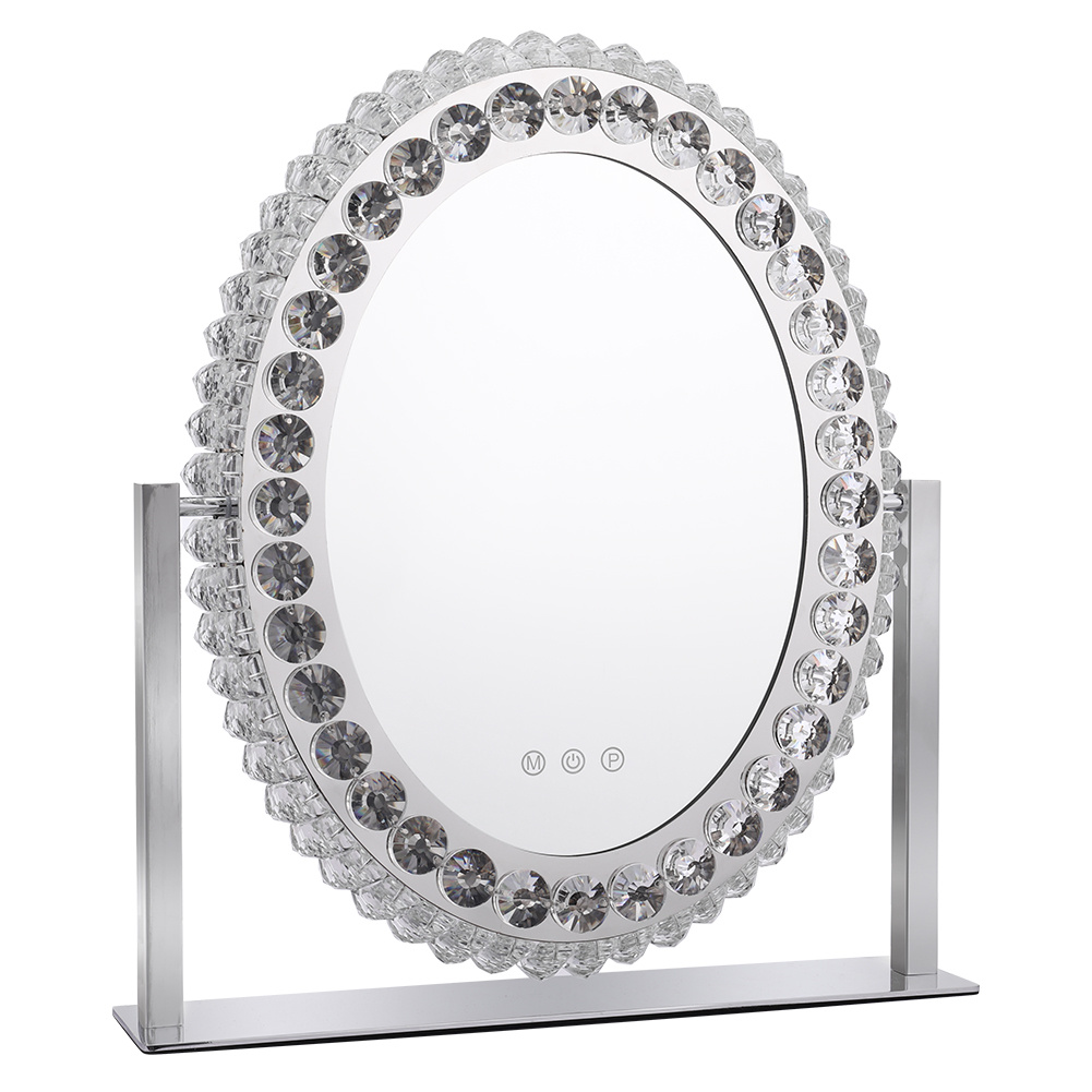 Crystal Glow Oval LED Vanity Mirror - Daily Deals