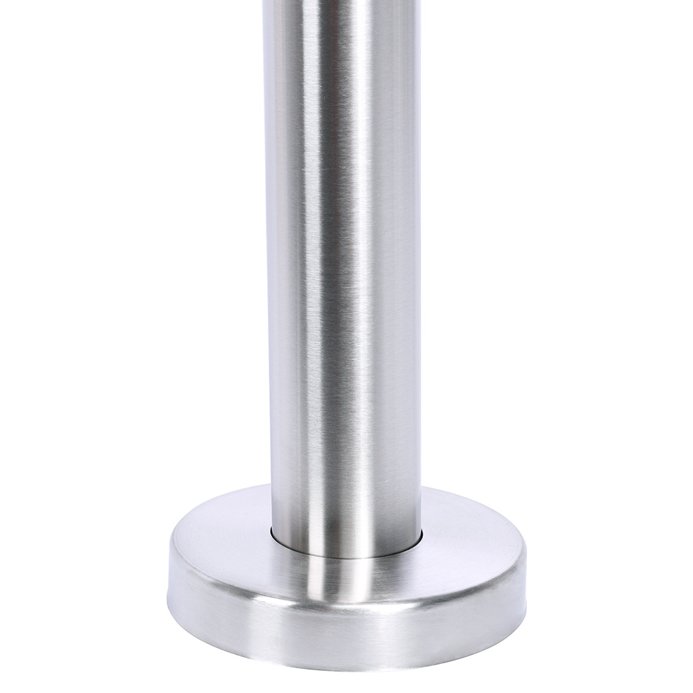 Silver Floor Mount Stainless Steel Handrail for Slopes and Stairs - Daily Deals