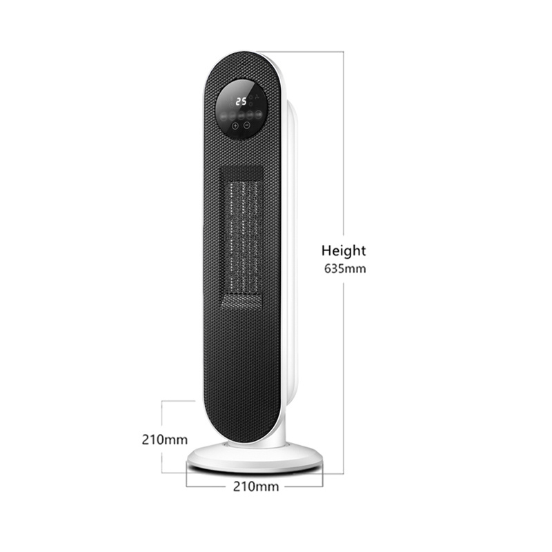 2ft H White Digital PTC Ceramic Heater With Remote Control - Daily Deals
