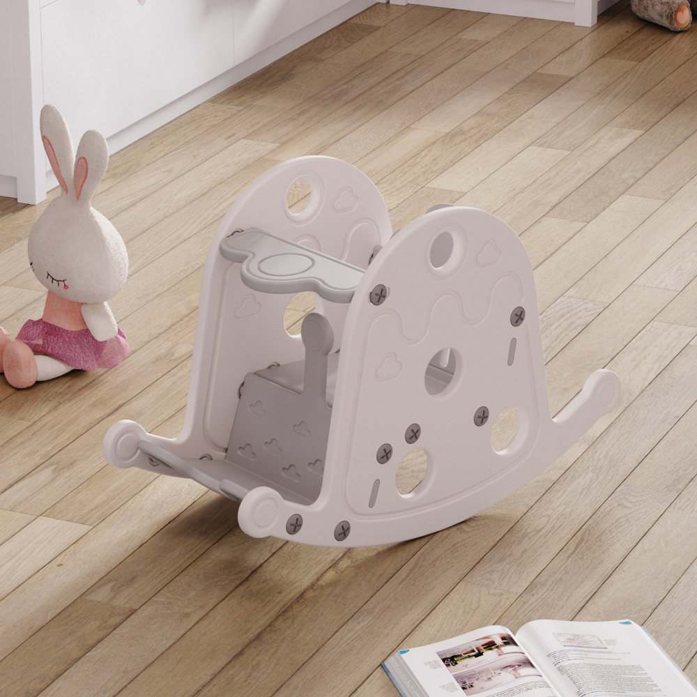 Grey Floor Standing Toddler Rocking Chair Plastic Toy - Daily Deals