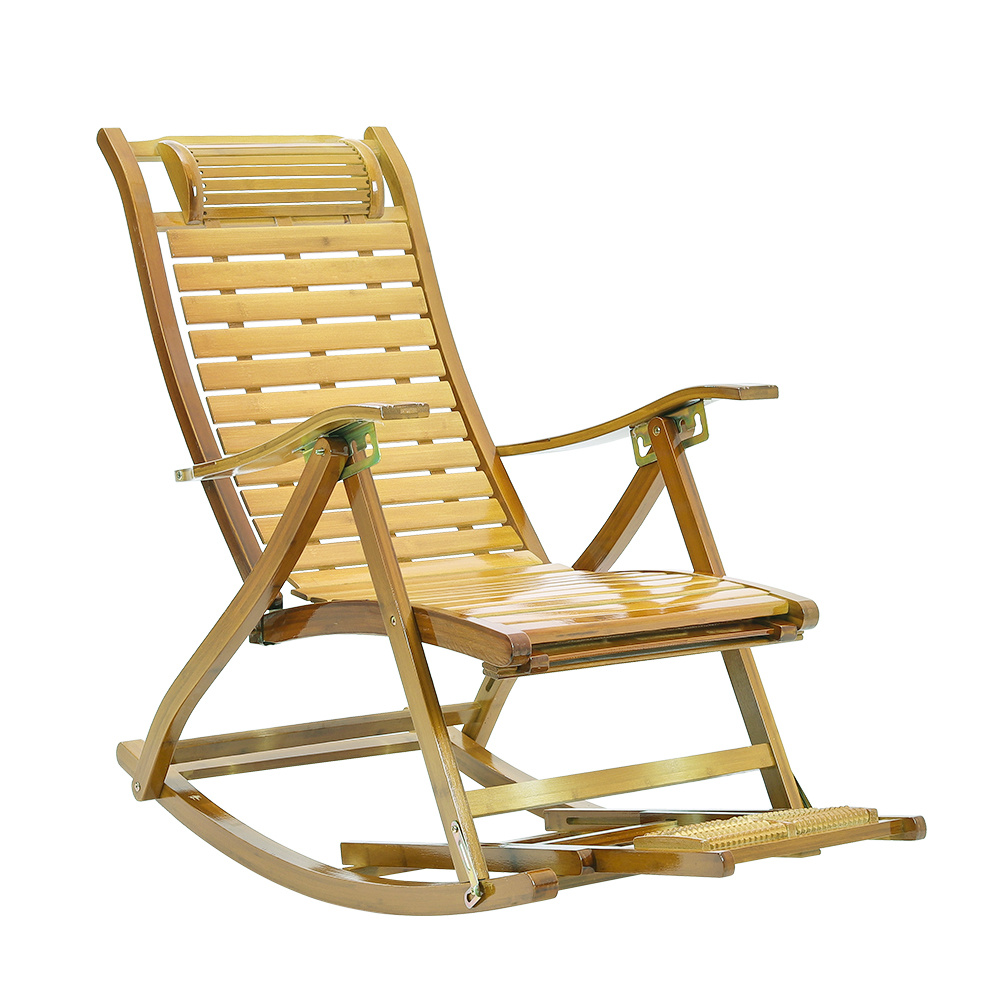 Bamboo Rocking Chair Foldable Recliner - Daily Deals