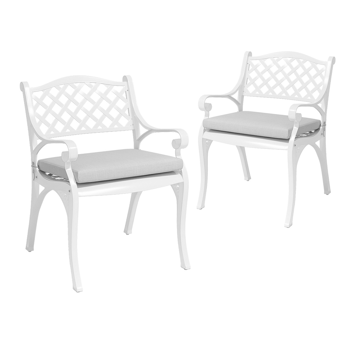 Set of 5 Retro Garden Bistro Set Cast Aluminum with Cushions - Daily Deals