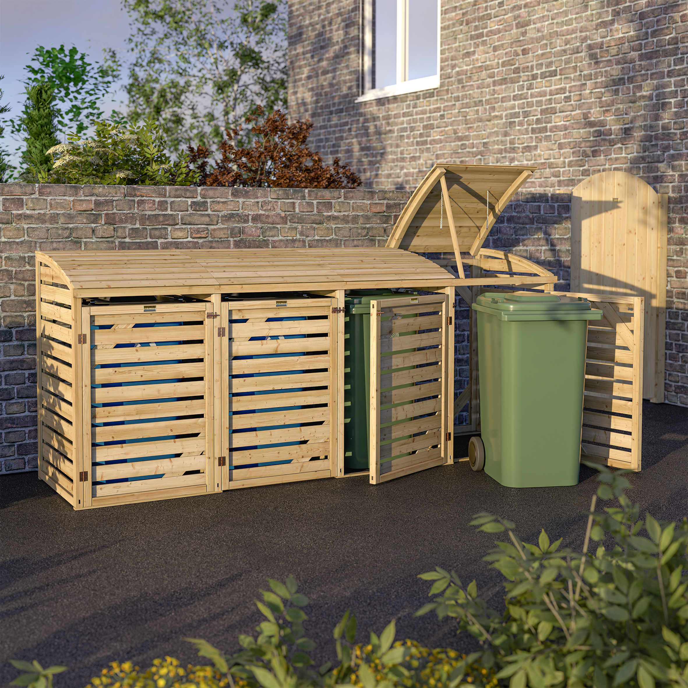 REDLYN Garden Compost Bin Store - Natural - Etta Gardens