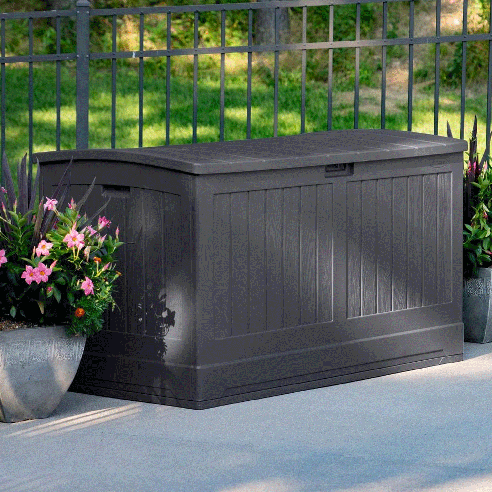 STOWELLN Garden Storage Box 757L - Peppercorn Grey - Etta Gardens