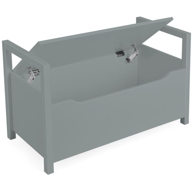 Shoes Cabinet - 2-in-1 Wooden Shoe Changing Bench with Storage Space-Grey - Savings Store
