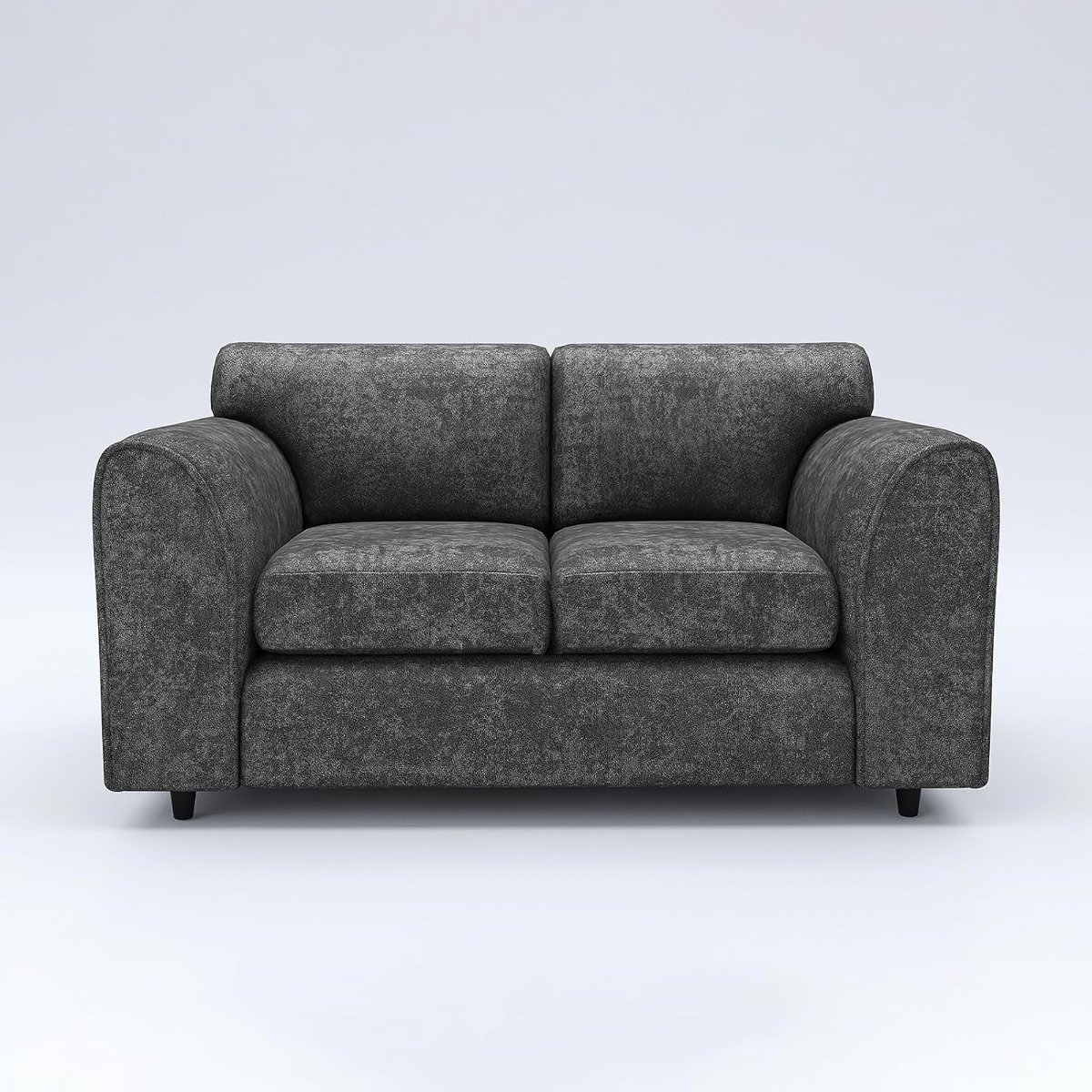 LORVANI Fabric 2 Seater Fullback Sofa - Dark Grey - Home Done