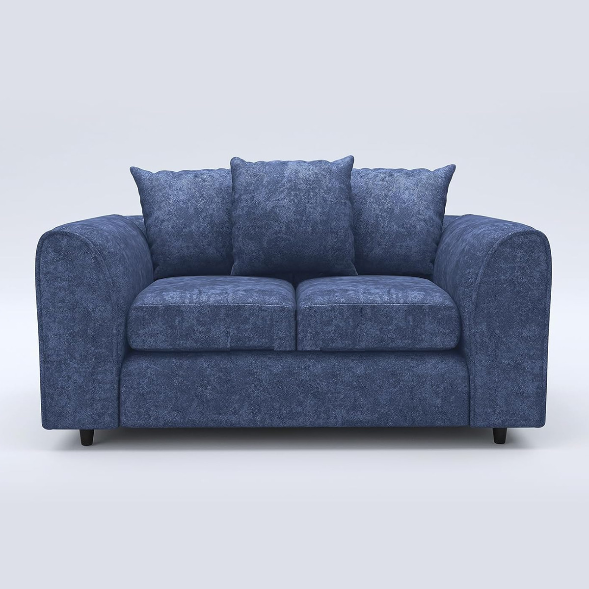 LORVANI Fabric 2 Seater Scatterback Sofa - Midnight Blue - Home Done