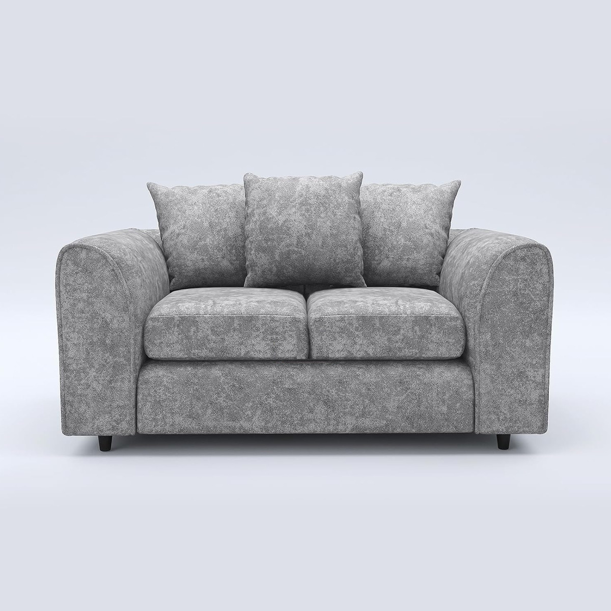 LORVANI Fabric 2 Seater Scatterback Sofa - Light Grey - Home Done