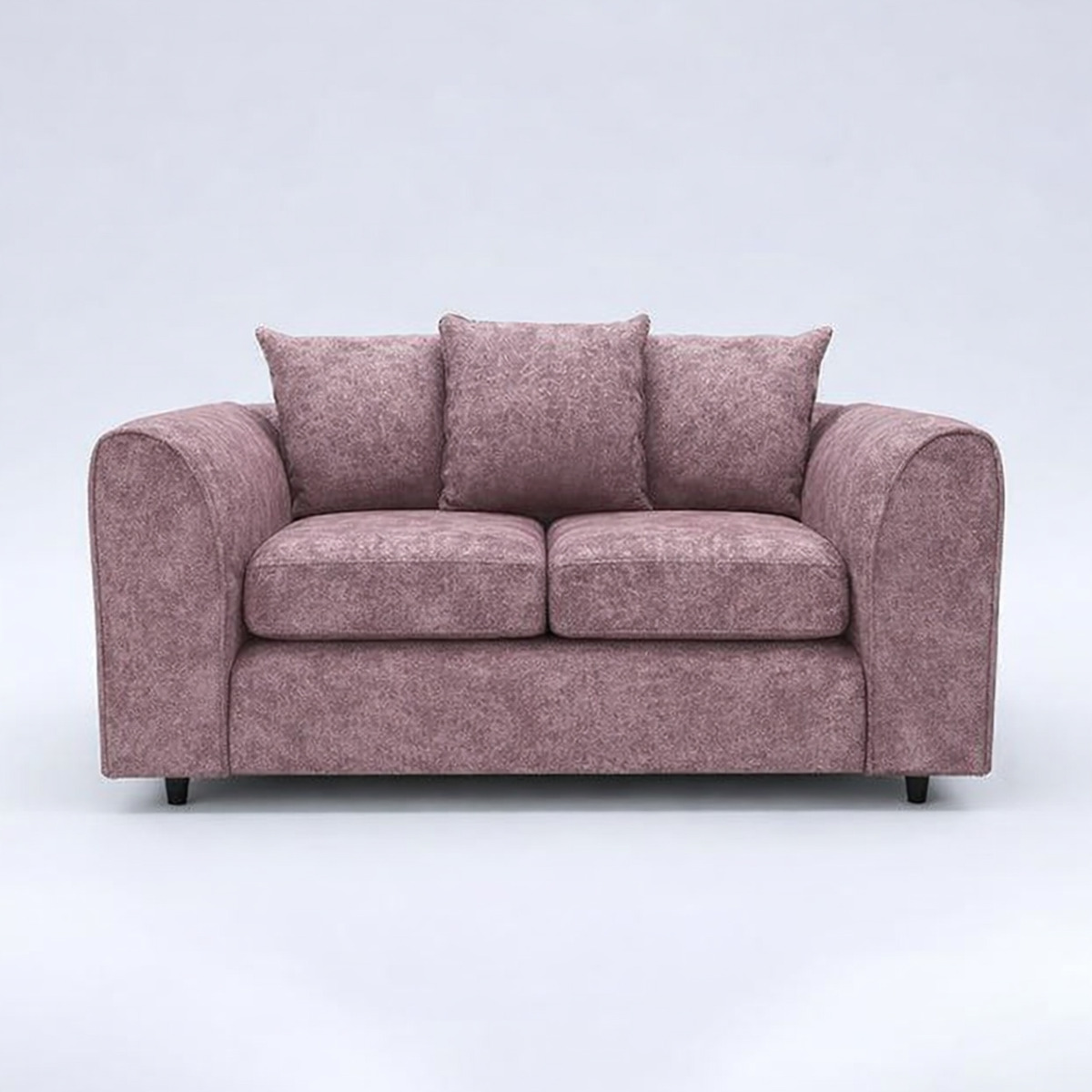 LORVANI Fabric 2 Seater Scatterback Sofa - Pink - Home Done