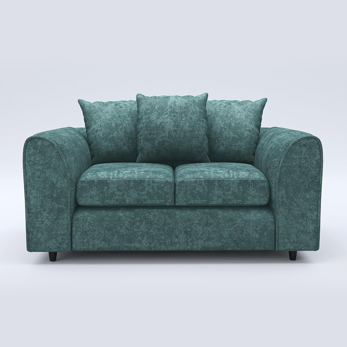 LORVANI Fabric 2 Seater Scatterback Sofa - Teal - Home Done
