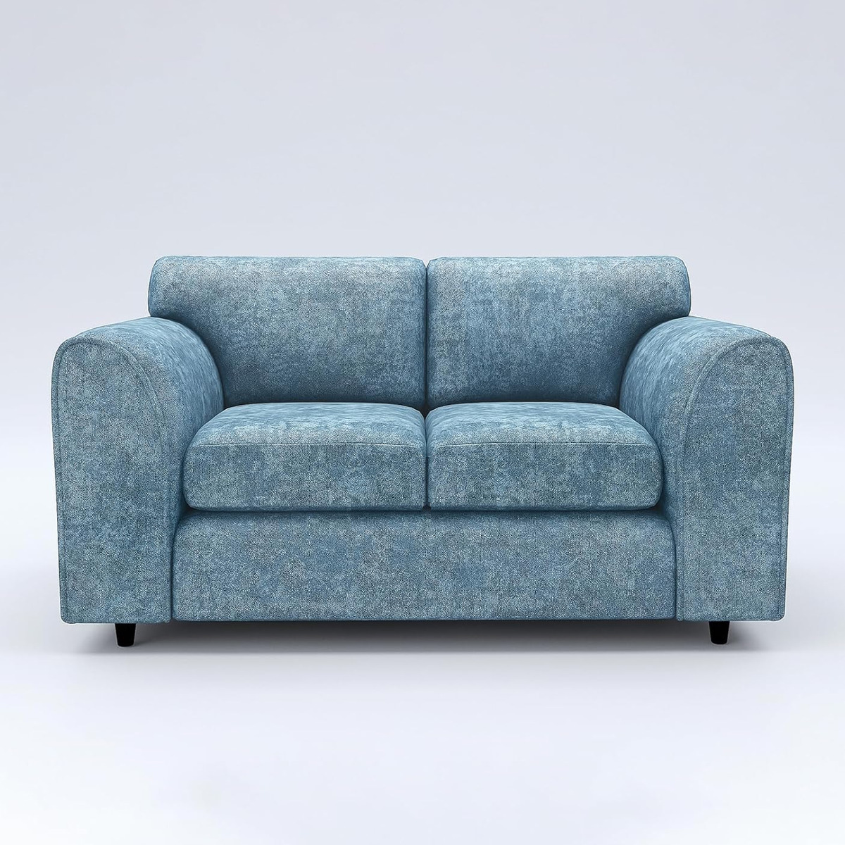 LORVANI Fabric 2 Seater Fullback Sofa - Sky Blue - Home Done