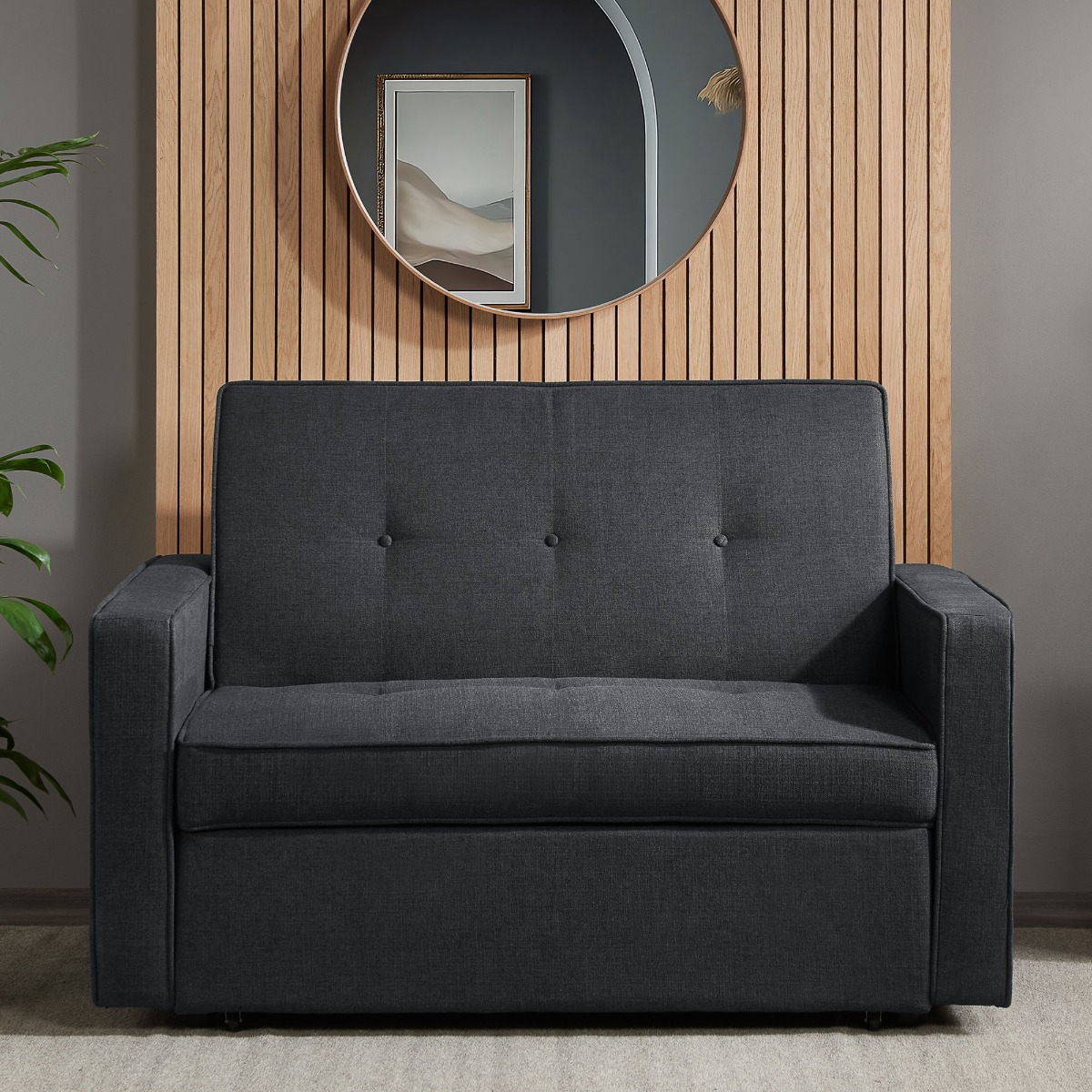 Birlea Otto Fabric Sofa Bed - Grey - Birlea Essentials