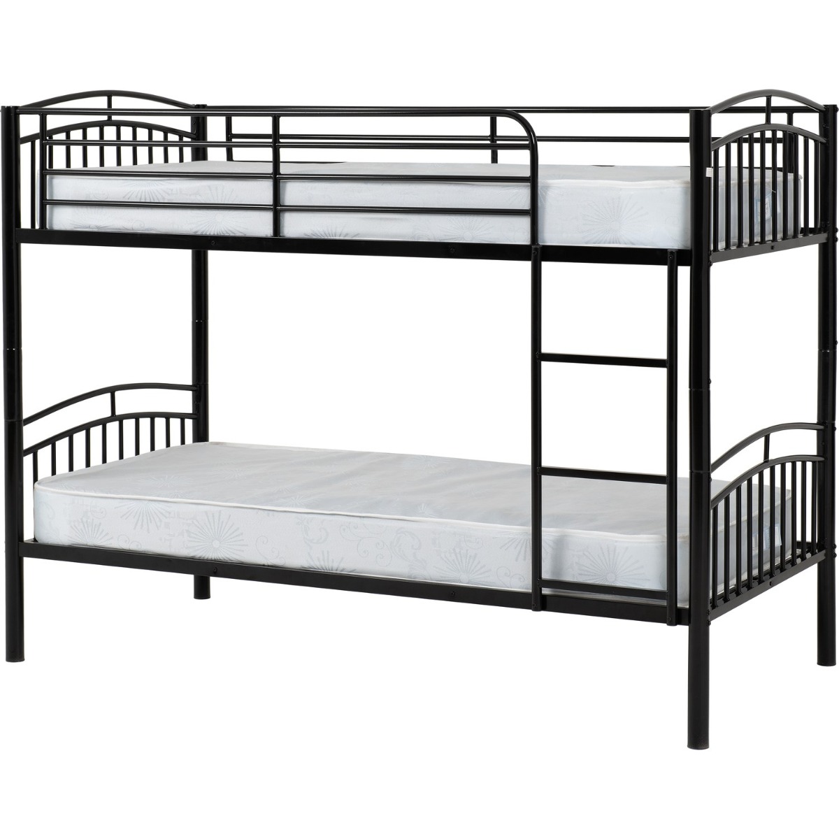 Ventura 3ft Single Bunk Bed - Black - Budget Deals