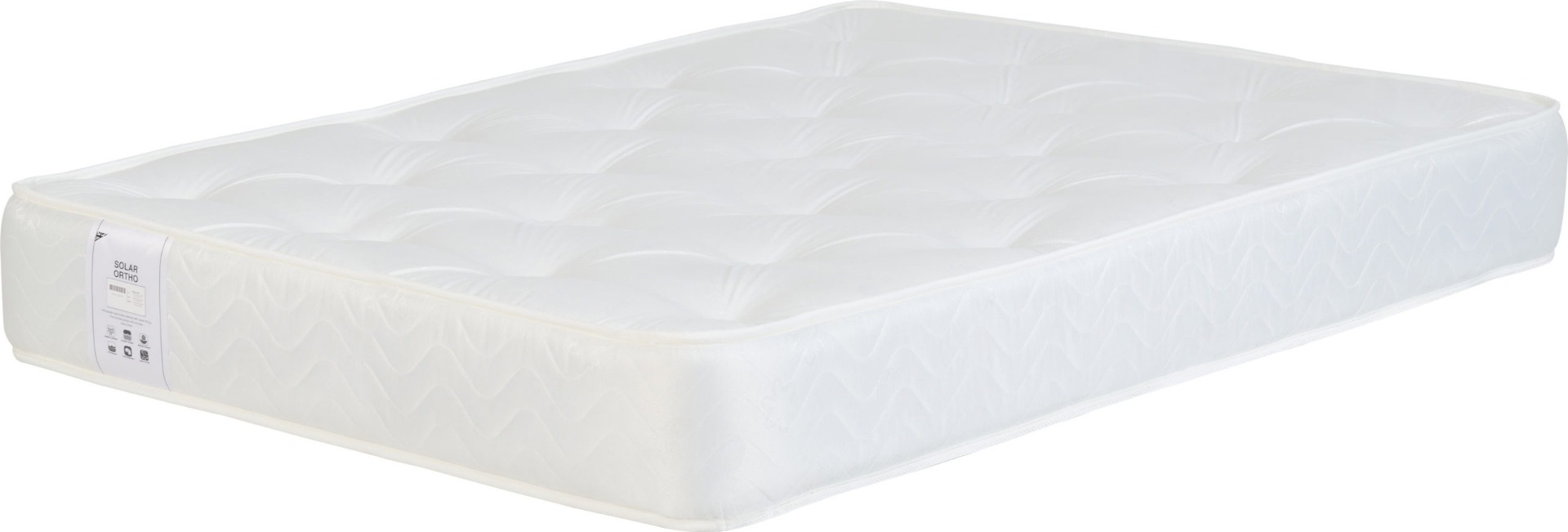 Solar Ortho 4ft6 Double Mattress - Ivory - Budget Deals
